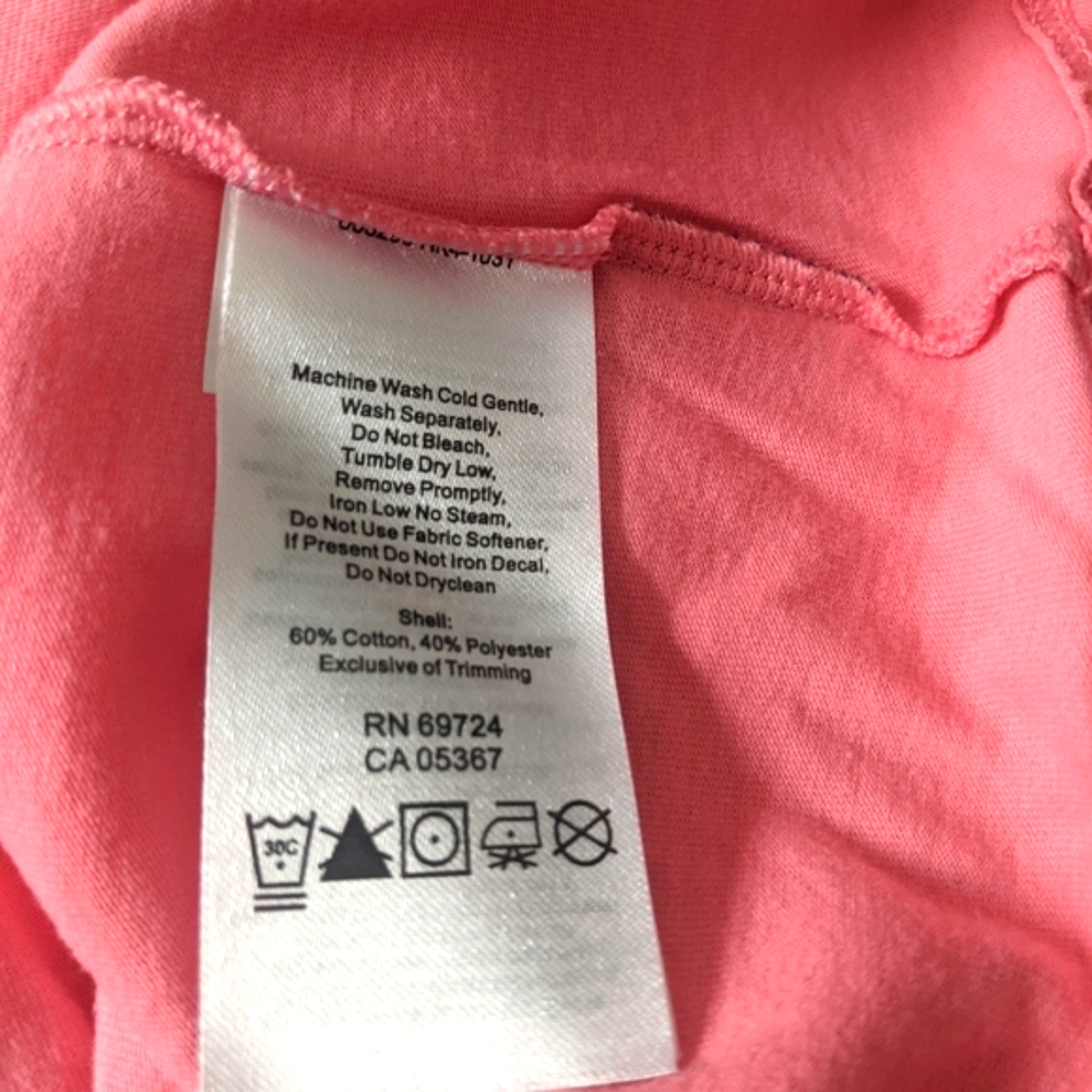 Columbia PFG Women's Peachy-Pink Tee With Blue & White Gingham Pocket Size L - Picture 5 of 9